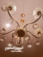  3 ثريا كريستال + 2 اضاءة ايكيا