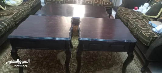  8 طقم كنب وطاولات خشب زان