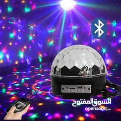  1 سماعة بلوتوث مع اضاءة (ديسكو) MP3 LED MGIC BALL LIGHT