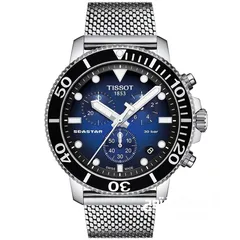  1 Tissot Seastar 1000 45.5mm Blue Dial Chronograph Watch - Stunning Watch!