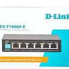  1 D-link Des-F1006P-E-PORT 10/100 SWITCH WITH 4 POE PORTS AND 2 UPLINK PORTS سويتج دي لينك 4 مخارج