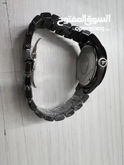  7 EMPORIO ARMANI BLACK STEEL CERAMICA WITH CRYSTALS AR 142 اصلية 100% جديدة ولا خدش