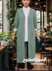  1 Long autumn jacket with pocket, made in Turkey, cash on delivery only جاكيت خريفي طويل ، صناعة تركي