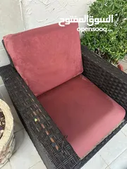  3 طقم راتان ومظلة ومرجيحة