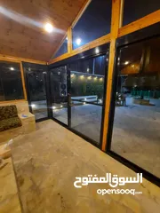  15 شبابيك المنيوم لون برونز زجاج برونز متوفر عدة مقاسات  بحال الوكاله