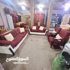 1 طقم كنب من ميداس 7 مقاعد زان وسويد بحاله ممتازه