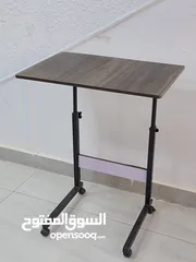  3 طاولات لابتوب مكتب متحركة بجميع التصاميم خشب قاعدة حديد بعجلات Laptop Desk متوفر بالوان Table mate