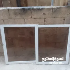  2 شباك ألمنيوم تفصيل مقاس 150/100