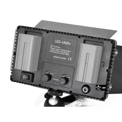  9 اضاءة تصوير مع شاحن وبطاريات عدد 2  LED-600 +800 LED Light Panel Bi-Color 3200-5600k Video Light