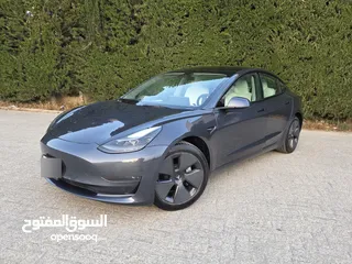  1 Tesla model 3 2023 ممشى قليل  فحص كامل أوتوسكور ق  B+(86)الوان مختلفه وداخلي ابيض او اسود واسعارر