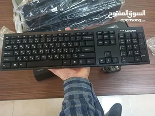  2 lenovo 100 wireless combo keyboard and mouse كيبورد وماوس وايرلس  من لينوفو 