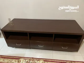  3 طاولة تلفزيون خشب من هوم سنتر