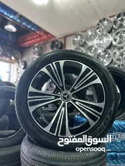  1 /:- جنط مرسيدس  /:- مستعمل اصلي بحالة الوكالة /:- قياس “18” انش /:- مع اطارات تويو اليبانية