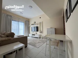  1 أوول ساكن للإيجار الشهري شقة مفروشة غرفة وصالة في عجمان منطقة الجرف