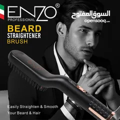  8 مشط فرشاه فرد شعر اللحيه و الراس من اينزو فرشاة الشعر الحراريه ENZO