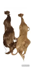  3 وصلات شعر طبيعي 100 بالمية طولهم لاكتر  من نصف الظهر مو صناعي عدد 40 خصلة بسعر مغري وبتقدري تصبغيهم