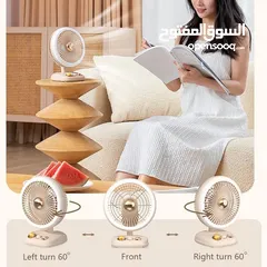  1 مروحه مكتب  تدفق هواء هادئ متغير السرعة، تعمل ببطارية قابلة لاعادة الشحن  عل سعر العرض استغلو الفرصه