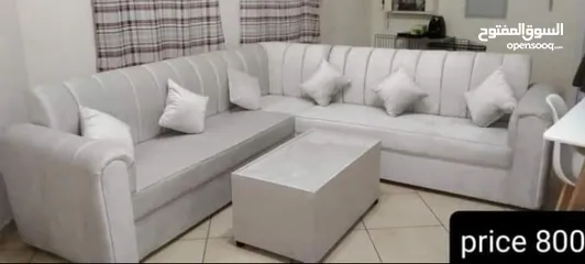  6 Brand new L shaped sofa with centre table with cusoin with home delivery