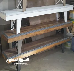  16 طاولات وسط خشب ودهان الون اختياري مكون من ثلاث قطع تفصيل حسب المقاس