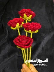  3 crochia flower each flower 3bd