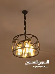  5 ثريات ومعلقات جديده استعمل بكم شهر للبيع بداعي السفر والرحيل