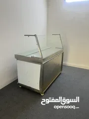  3 طاوله عرض جديده  مع رف زجاج