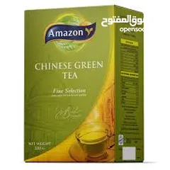  1 شاي اخضر امازون الصندوق يحتوي على 24 علبه و العلبه 250 غرام