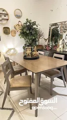  2 Dining table 4 chairs size 180*90*75