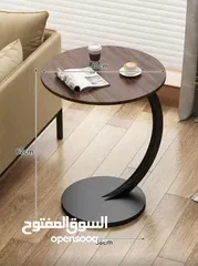  10 استمتع بالراحة والجمال مع طاولة جانبية مستديرة على شكل حرف C، الحل المثالي لكل مكان! يمكن اس