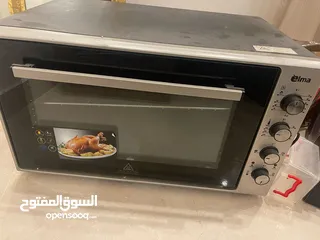  1 فرن كهربائي تركي بحال وكله فل مواصفات مع شويه وفرن حافظ الحراره ومؤقت وانارة داخليه ومروحة توزيع