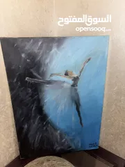  2 لوحة راقصة بالي  حين ترقص الروح بين العتمة والنور  When the Soul Dances Between Darkness and Light”