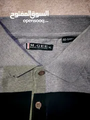  3 Polo Shirt - Slim Fit XL (Black & Grey Stripes)
