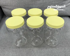  2 6 Plastic Jars 1 KG Capacity