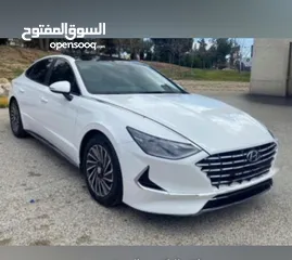  1 سوناتا هايبرد موديل 2022 فل لودد اعلى مواصفات فل نظافه بانوراما للإيجار اسبوعي شهري