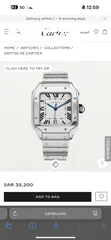  5 اعلان بيع ساعة كارتير اصلية Cartier