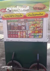  3 عرباي حلويات كعك قهوة ذرة كشك