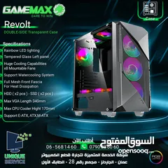  1 كيس جيمنغ فارغ احترافي جيماكس تجميعة  Gamemax Gaming Revolt Case