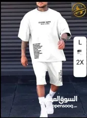  5 بيجامة شورت رجالي  الخامة قطنية  مقاسات L/Xl/2X/3X اوزان من 50 ل 85 كيلو السعر 5د فقط