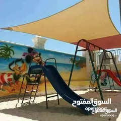  21 جميع العاب الحدائق والمتنزهات والحضانات من مراجيح وسحاسيل وكراسي بحر واطقم تارتان