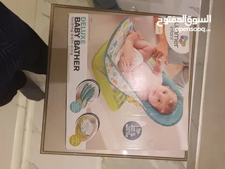  1 Summer Infant Deluxe Baby Bather Folding Bath Sling // حمام استحمام فاخر للأطفال قابل للطي من سمر إن