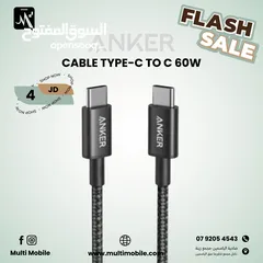  1 ANKER cable type-c to C 60w