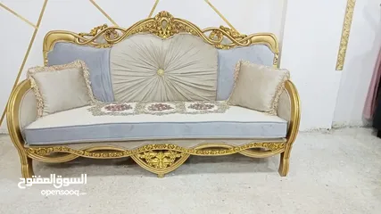  29 طقم كورنر خشب قراط ولاتيه مكفول سنتين اسفنج ضغط قماش وتر بروف. 6مخدات هدية  بفة لكل طقم كن