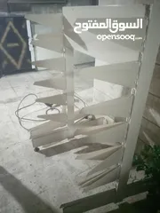  3 رفوف محل وساطية عابدين بحجم مترين على جهتين  ارتفاع متر ونص