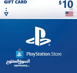  1 ستور بلايستيشن 10 دولار (امريكي) PSN store gift card 10 usd (USA)