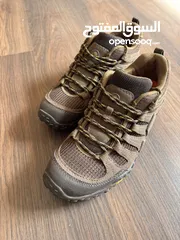 1 Merrell Hiking Shoes Vibram, Waterproof Trail Suede Brown  حذاء ميريل بني اللون، جديد تماماً