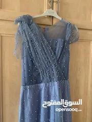  1 فستان ازرق طويل للسهرة و الاعراس والمناسبات