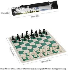  16 رقعة شطرنج رول جلد حجم كبير سهلة الطي