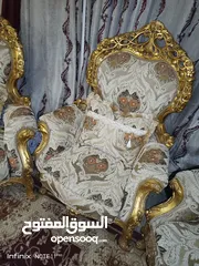  3 طقم كنب مصري فاخر حفر 14مقعد