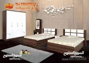  2 غرفه نوم 2 سرير جوده عاليه مع دوشق طبي