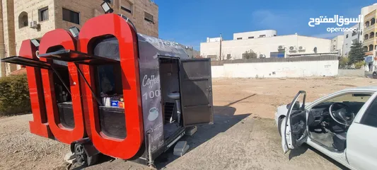 4 كرفان كافتيريا للبيع بسعر مغري